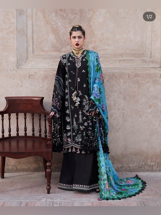 Hussain Rehar Dresses & Skirts - Hussain Rehar Embroidered lawn dress India Pakistani